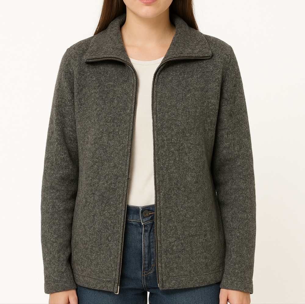 90s Cotton Ginny zip-Up Sweater